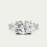 Myra | East West Oval Diamond Set Band Ring