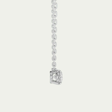 Oval Diamond East West Solitaire Necklace