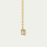 Oval Diamond East West Solitaire Necklace