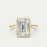 Piper | Emerald Diamond Bezel Ring