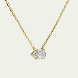 Pear Diamond East West Solitaire Necklace