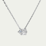Pear Diamond East West Solitaire Necklace