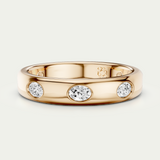 River | Oval Diamond Inlay Band
