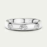 River | Oval Diamond Inlay Band