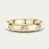 River | Oval Diamond Inlay Band