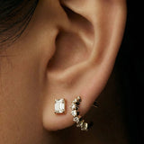 Emerald Classic Diamond Stud
