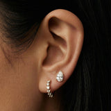 Pear Classic Diamond Stud